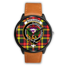 Load image into Gallery viewer, Buchanan Modern Clans ,Pink Leather watch, leather steel watch, tartan watch, tartan watches, clan watch, scotland watch, merry christmas, cyber Monday, halloween, black Friday