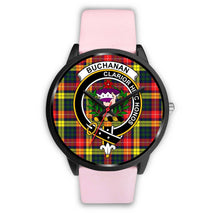 Load image into Gallery viewer, Buchanan Modern Clans ,Silver Metal Link watch, leather steel watch, tartan watch, tartan watches, clan watch, scotland watch, merry christmas, cyber Monday, halloween, black Friday