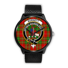 Load image into Gallery viewer, Burnett Ancient Clans ,Rose Gold Metal Mesh watch, leather steel watch, tartan watch, tartan watches, clan watch, scotland watch, merry christmas, cyber Monday, halloween, black Friday