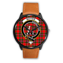 Load image into Gallery viewer, Butter Clans ,Pink Leather watch, leather steel watch, tartan watch, tartan watches, clan watch, scotland watch, merry christmas, cyber Monday, halloween, black Friday