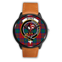 Load image into Gallery viewer, Byres Clans ,Pink Leather watch, leather steel watch, tartan watch, tartan watches, clan watch, scotland watch, merry christmas, cyber Monday, halloween, black Friday