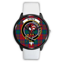 Load image into Gallery viewer, Byres Clans ,Silver Metal Mesh watch, leather steel watch, tartan watch, tartan watches, clan watch, scotland watch, merry christmas, cyber Monday, halloween, black Friday