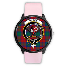 Load image into Gallery viewer, Byres Clans ,Silver Metal Link watch, leather steel watch, tartan watch, tartan watches, clan watch, scotland watch, merry christmas, cyber Monday, halloween, black Friday