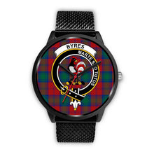 Load image into Gallery viewer, Byres Clans ,Rose Gold Metal Mesh watch, leather steel watch, tartan watch, tartan watches, clan watch, scotland watch, merry christmas, cyber Monday, halloween, black Friday