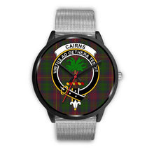 Load image into Gallery viewer, Cairns Clans ,Rose Gold Metal Link watch, leather steel watch, tartan watch, tartan watches, clan watch, scotland watch, merry christmas, cyber Monday, halloween, black Friday