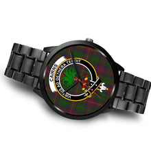 Load image into Gallery viewer, Cairns Clans ,Brown Leather watch, leather steel watch, tartan watch, tartan watches, clan watch, scotland watch, merry christmas, cyber Monday, halloween, black Friday