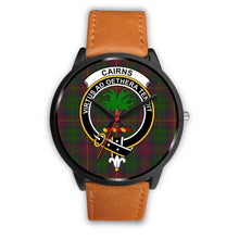 Load image into Gallery viewer, Cairns Clans ,Pink Leather watch, leather steel watch, tartan watch, tartan watches, clan watch, scotland watch, merry christmas, cyber Monday, halloween, black Friday