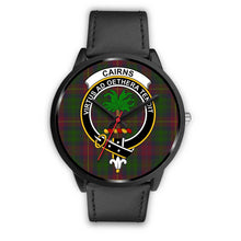 Load image into Gallery viewer, Cairns Clans ,Black Metal Mesh watch, leather steel watch, tartan watch, tartan watches, clan watch, scotland watch, merry christmas, cyber Monday, halloween, black Friday
