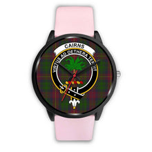 Load image into Gallery viewer, Cairns Clans ,Silver Metal Link watch, leather steel watch, tartan watch, tartan watches, clan watch, scotland watch, merry christmas, cyber Monday, halloween, black Friday