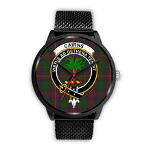 Load image into Gallery viewer, Cairns Clans ,Rose Gold Metal Mesh watch, leather steel watch, tartan watch, tartan watches, clan watch, scotland watch, merry christmas, cyber Monday, halloween, black Friday
