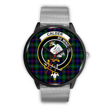 Load image into Gallery viewer, Calder Modern Clans ,Rose Gold Metal Link watch, leather steel watch, tartan watch, tartan watches, clan watch, scotland watch, merry christmas, cyber Monday, halloween, black Friday