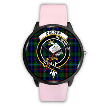 Load image into Gallery viewer, Calder Modern Clans ,Silver Metal Link watch, leather steel watch, tartan watch, tartan watches, clan watch, scotland watch, merry christmas, cyber Monday, halloween, black Friday