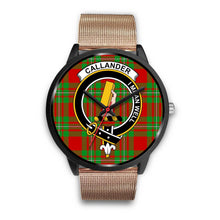 Load image into Gallery viewer, Callander Modern Clans ,Brown Leather watch, leather steel watch, tartan watch, tartan watches, clan watch, scotland watch, merry christmas, cyber Monday, halloween, black Friday