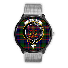 Load image into Gallery viewer, Cameron Clans ,Rose Gold Metal Link watch, leather steel watch, tartan watch, tartan watches, clan watch, scotland watch, merry christmas, cyber Monday, halloween, black Friday