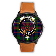 Load image into Gallery viewer, Cameron Clans ,Pink Leather watch, leather steel watch, tartan watch, tartan watches, clan watch, scotland watch, merry christmas, cyber Monday, halloween, black Friday