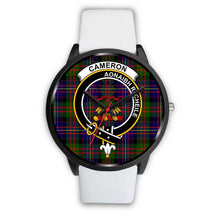 Load image into Gallery viewer, Cameron Clans ,Silver Metal Mesh watch, leather steel watch, tartan watch, tartan watches, clan watch, scotland watch, merry christmas, cyber Monday, halloween, black Friday