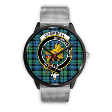 Load image into Gallery viewer, Campbell Ancient 01 Clans ,Rose Gold Metal Link watch, leather steel watch, tartan watch, tartan watches, clan watch, scotland watch, merry christmas, cyber Monday, halloween, black Friday