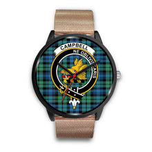 Load image into Gallery viewer, Campbell Ancient 01 Clans ,Brown Leather watch, leather steel watch, tartan watch, tartan watches, clan watch, scotland watch, merry christmas, cyber Monday, halloween, black Friday