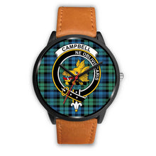 Load image into Gallery viewer, Campbell Ancient 01 Clans ,Pink Leather watch, leather steel watch, tartan watch, tartan watches, clan watch, scotland watch, merry christmas, cyber Monday, halloween, black Friday