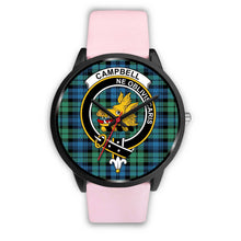 Load image into Gallery viewer, Campbell Ancient 01 Clans ,Silver Metal Link watch, leather steel watch, tartan watch, tartan watches, clan watch, scotland watch, merry christmas, cyber Monday, halloween, black Friday