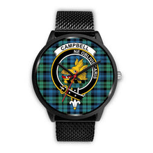 Load image into Gallery viewer, Campbell Ancient 01 Clans ,Rose Gold Metal Mesh watch, leather steel watch, tartan watch, tartan watches, clan watch, scotland watch, merry christmas, cyber Monday, halloween, black Friday