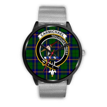 Load image into Gallery viewer, Carmichael Modern Clans ,Rose Gold Metal Link watch, leather steel watch, tartan watch, tartan watches, clan watch, scotland watch, merry christmas, cyber Monday, halloween, black Friday