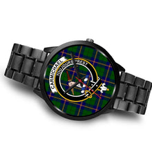 Load image into Gallery viewer, Carmichael Modern Clans ,Brown Leather watch, leather steel watch, tartan watch, tartan watches, clan watch, scotland watch, merry christmas, cyber Monday, halloween, black Friday