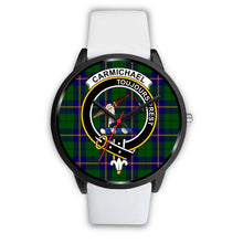 Load image into Gallery viewer, Carmichael Modern Clans ,Silver Metal Mesh watch, leather steel watch, tartan watch, tartan watches, clan watch, scotland watch, merry christmas, cyber Monday, halloween, black Friday