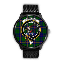 Load image into Gallery viewer, Carmichael Modern Clans ,Rose Gold Metal Mesh watch, leather steel watch, tartan watch, tartan watches, clan watch, scotland watch, merry christmas, cyber Monday, halloween, black Friday
