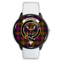 Load image into Gallery viewer, Carnegie Clans ,Silver Metal Mesh watch, leather steel watch, tartan watch, tartan watches, clan watch, scotland watch, merry christmas, cyber Monday, halloween, black Friday