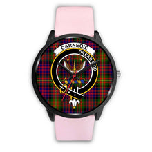 Load image into Gallery viewer, Carnegie Clans ,Silver Metal Link watch, leather steel watch, tartan watch, tartan watches, clan watch, scotland watch, merry christmas, cyber Monday, halloween, black Friday