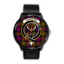 Load image into Gallery viewer, Carnegie Clans ,Rose Gold Metal Mesh watch, leather steel watch, tartan watch, tartan watches, clan watch, scotland watch, merry christmas, cyber Monday, halloween, black Friday