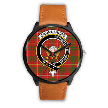 Load image into Gallery viewer, Carruthers Modern Clans ,Pink Leather watch, leather steel watch, tartan watch, tartan watches, clan watch, scotland watch, merry christmas, cyber Monday, halloween, black Friday