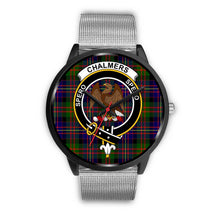 Load image into Gallery viewer, Chalmers Modern Clans ,Rose Gold Metal Link watch, leather steel watch, tartan watch, tartan watches, clan watch, scotland watch, merry christmas, cyber Monday, halloween, black Friday