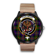 Load image into Gallery viewer, Chalmers Modern Clans ,Brown Leather watch, leather steel watch, tartan watch, tartan watches, clan watch, scotland watch, merry christmas, cyber Monday, halloween, black Friday