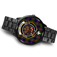 Load image into Gallery viewer, Chalmers Modern Clans ,Brown Leather watch, leather steel watch, tartan watch, tartan watches, clan watch, scotland watch, merry christmas, cyber Monday, halloween, black Friday