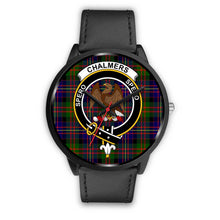 Load image into Gallery viewer, Chalmers Modern Clans ,Black Metal Mesh watch, leather steel watch, tartan watch, tartan watches, clan watch, scotland watch, merry christmas, cyber Monday, halloween, black Friday