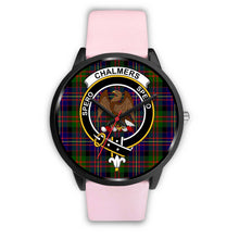 Load image into Gallery viewer, Chalmers Modern Clans ,Silver Metal Link watch, leather steel watch, tartan watch, tartan watches, clan watch, scotland watch, merry christmas, cyber Monday, halloween, black Friday