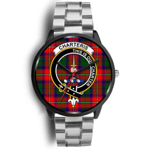 Load image into Gallery viewer, Charteris District Clans ,Rose Gold Metal Link watch, leather steel watch, tartan watch, tartan watches, clan watch, scotland watch, merry christmas, cyber Monday, halloween, black Friday