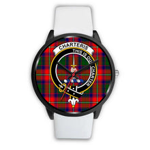 Load image into Gallery viewer, Charteris District Clans ,Silver Metal Mesh watch, leather steel watch, tartan watch, tartan watches, clan watch, scotland watch, merry christmas, cyber Monday, halloween, black Friday