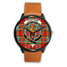 Load image into Gallery viewer, Chattan Clans ,Pink Leather watch, leather steel watch, tartan watch, tartan watches, clan watch, scotland watch, merry christmas, cyber Monday, halloween, black Friday