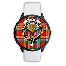 Load image into Gallery viewer, Chattan Clans ,Silver Metal Mesh watch, leather steel watch, tartan watch, tartan watches, clan watch, scotland watch, merry christmas, cyber Monday, halloween, black Friday