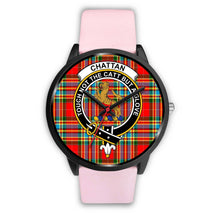 Load image into Gallery viewer, Chattan Clans ,Silver Metal Link watch, leather steel watch, tartan watch, tartan watches, clan watch, scotland watch, merry christmas, cyber Monday, halloween, black Friday