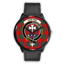 Load image into Gallery viewer, Cheyne Tartan Clans ,Black Metal Mesh watch, leather steel watch, tartan watch, tartan watches, clan watch, scotland watch, merry christmas, cyber Monday, halloween, black Friday