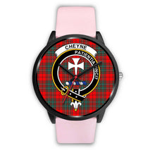 Load image into Gallery viewer, Cheyne Tartan Clans ,Silver Metal Link watch, leather steel watch, tartan watch, tartan watches, clan watch, scotland watch, merry christmas, cyber Monday, halloween, black Friday
