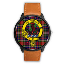 Load image into Gallery viewer, Christie Clans ,Pink Leather watch, leather steel watch, tartan watch, tartan watches, clan watch, scotland watch, merry christmas, cyber Monday, halloween, black Friday