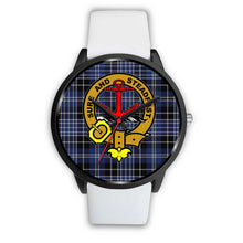Load image into Gallery viewer, Clark Clans ,Silver Metal Mesh watch, leather steel watch, tartan watch, tartan watches, clan watch, scotland watch, merry christmas, cyber Monday, halloween, black Friday