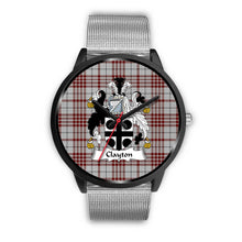 Load image into Gallery viewer, Clayton Clans ,Rose Gold Metal Link watch, leather steel watch, tartan watch, tartan watches, clan watch, scotland watch, merry christmas, cyber Monday, halloween, black Friday