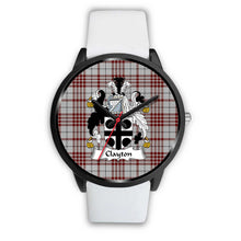 Load image into Gallery viewer, Clayton Clans ,Silver Metal Mesh watch, leather steel watch, tartan watch, tartan watches, clan watch, scotland watch, merry christmas, cyber Monday, halloween, black Friday