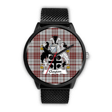 Load image into Gallery viewer, Clayton Clans ,Rose Gold Metal Mesh watch, leather steel watch, tartan watch, tartan watches, clan watch, scotland watch, merry christmas, cyber Monday, halloween, black Friday